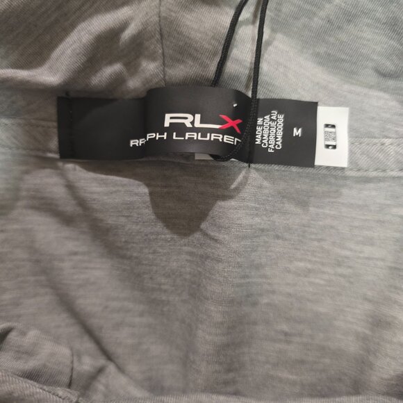 RLX Ralph Lauren Mens Pullover Lightweight Golf Hoodie Gray MSRP $138 Medium NWT - Picture 11 of 12